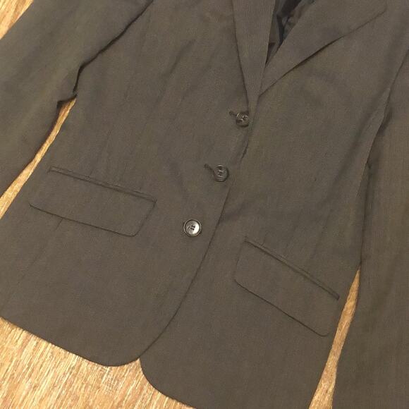 Ann Taylor Brown Wool Tweed Suit Jacket Blazer Size 8 - Picture 5 of 12
